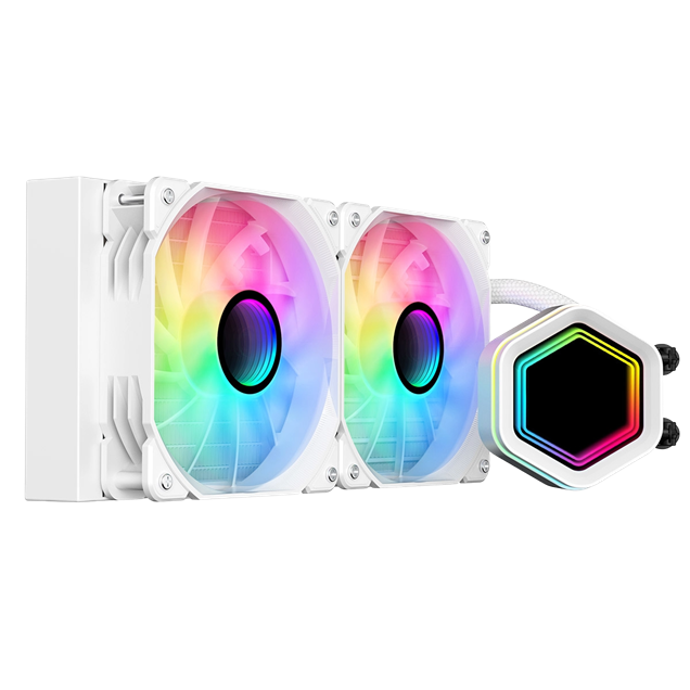 Edge White ARGB All-In-One 240mm Intel and AMD CPU Infinity Watercooler